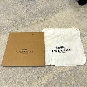 Brand New 2-Piece Coach Accessories Paper Box And Dust Bag Set